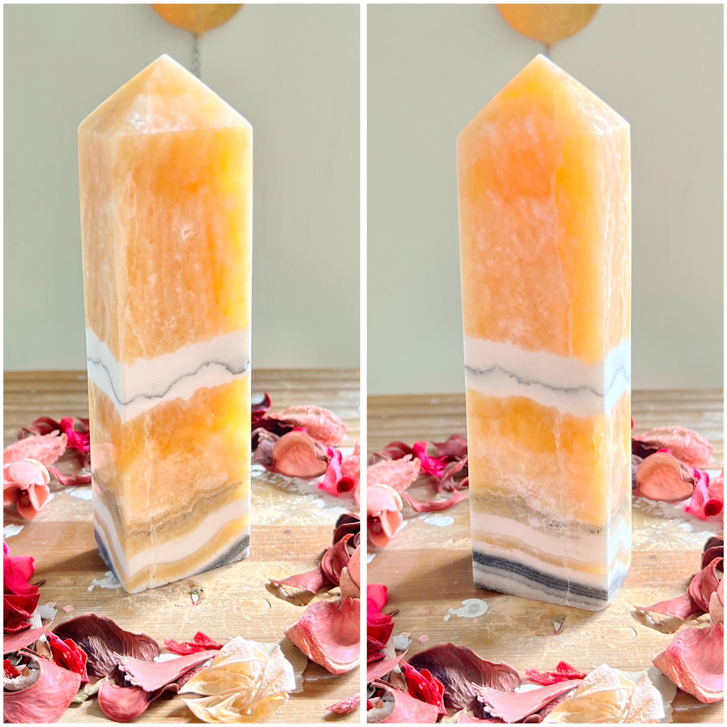 Large Orange Calcite Towers