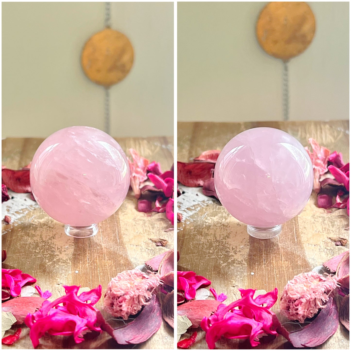 High-quality Star Rose Quartz Spheres