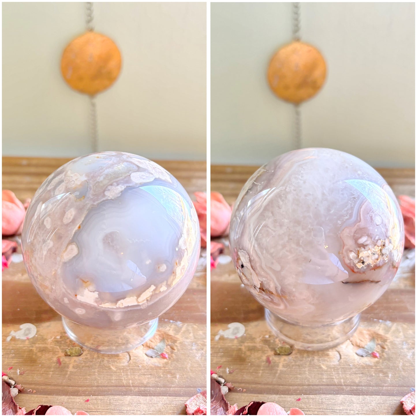 Flower Agate Spheres