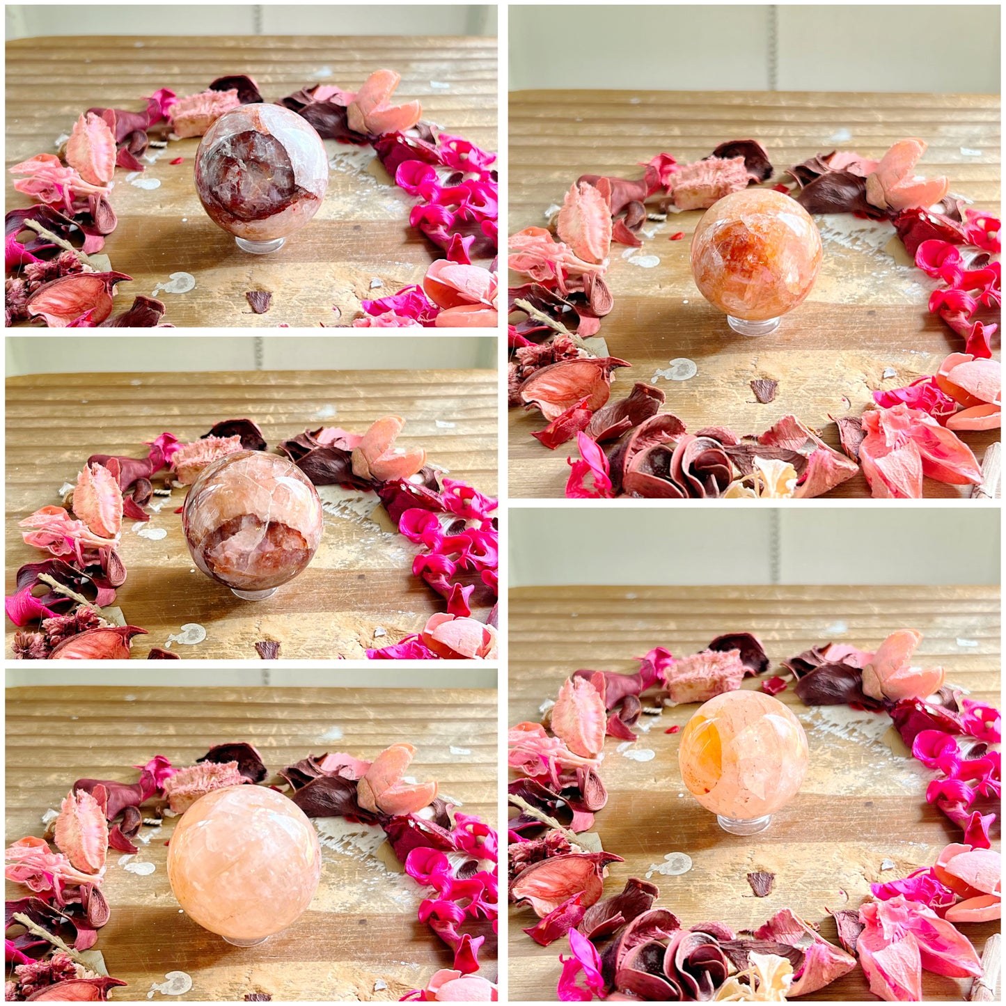 Fire Quartz Spheres