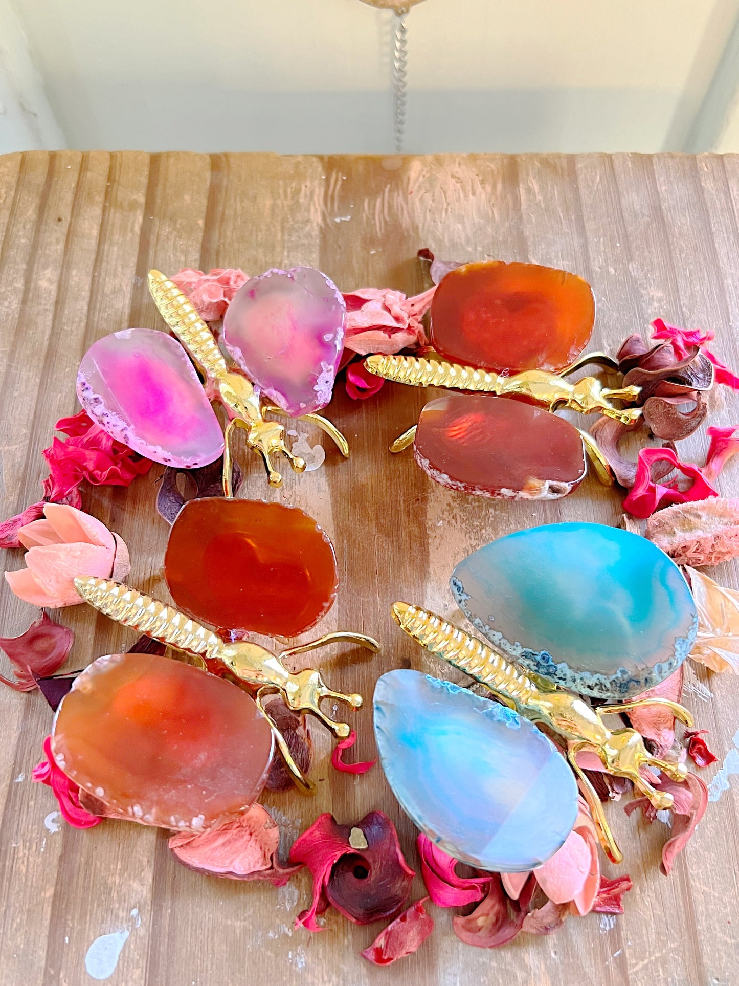 Colorful Agate Butterflies