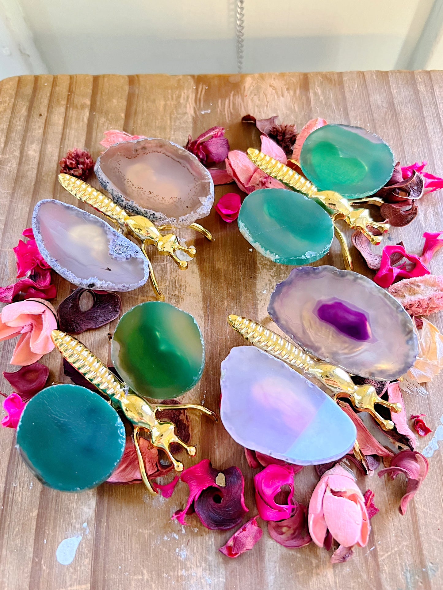 Colorful Agate Butterflies