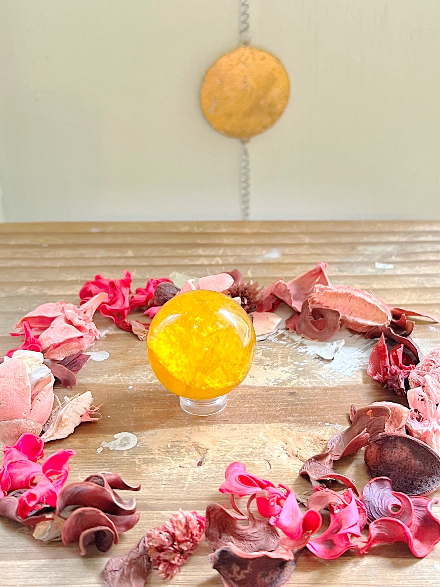 Yellow Fluorite X Mica Spheres