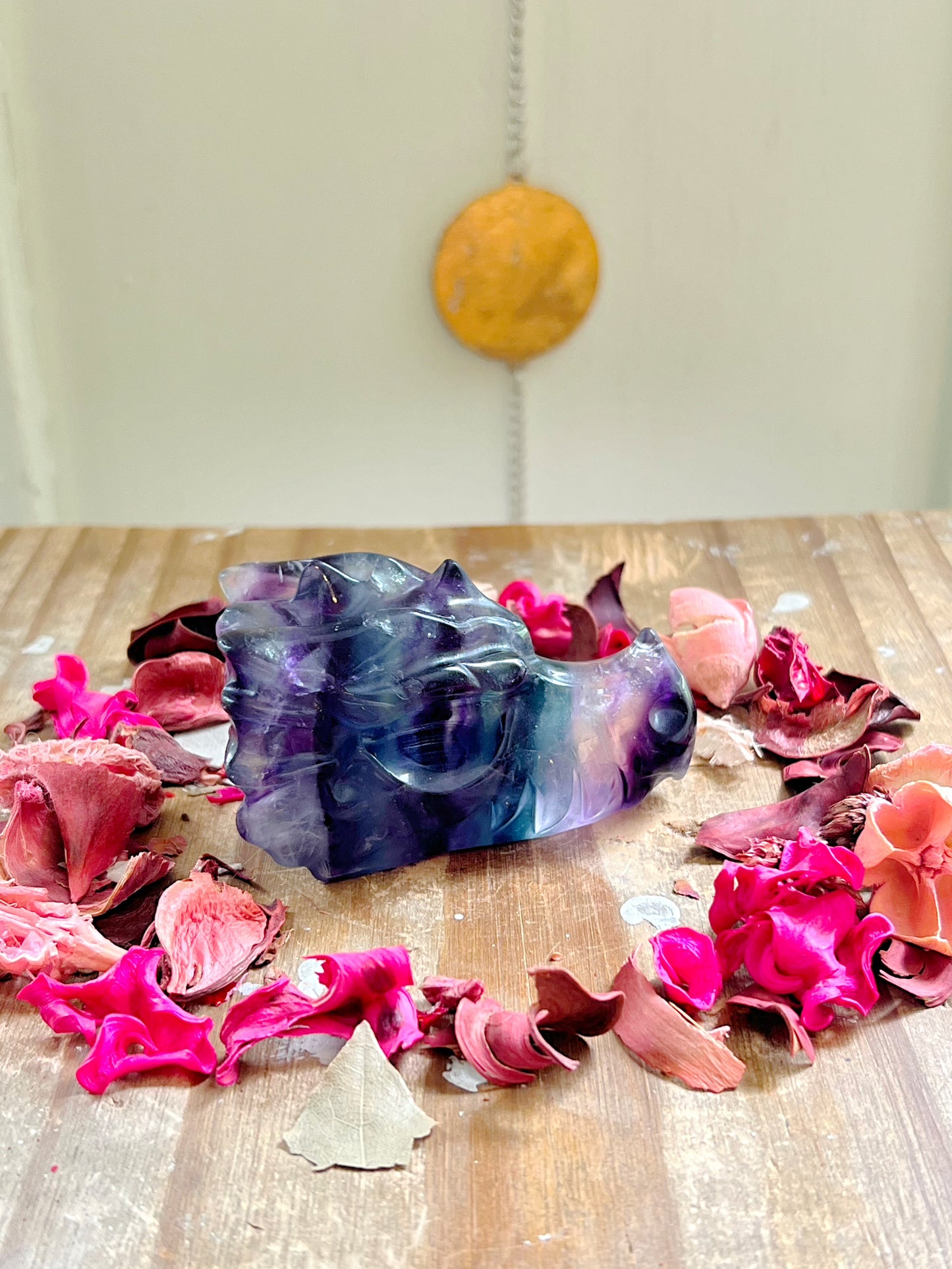 Fluorite Dragon Head Carvings