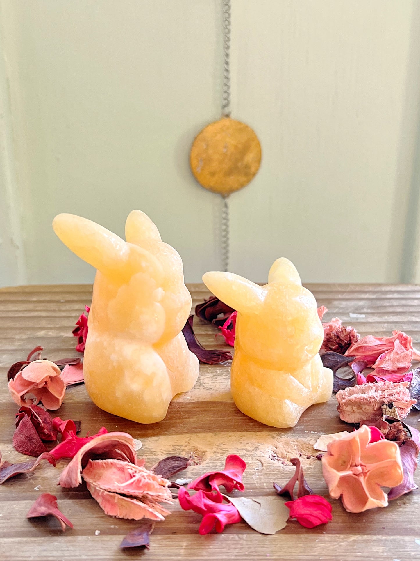 Orange Calcite Pikachu Pokémon Carvings