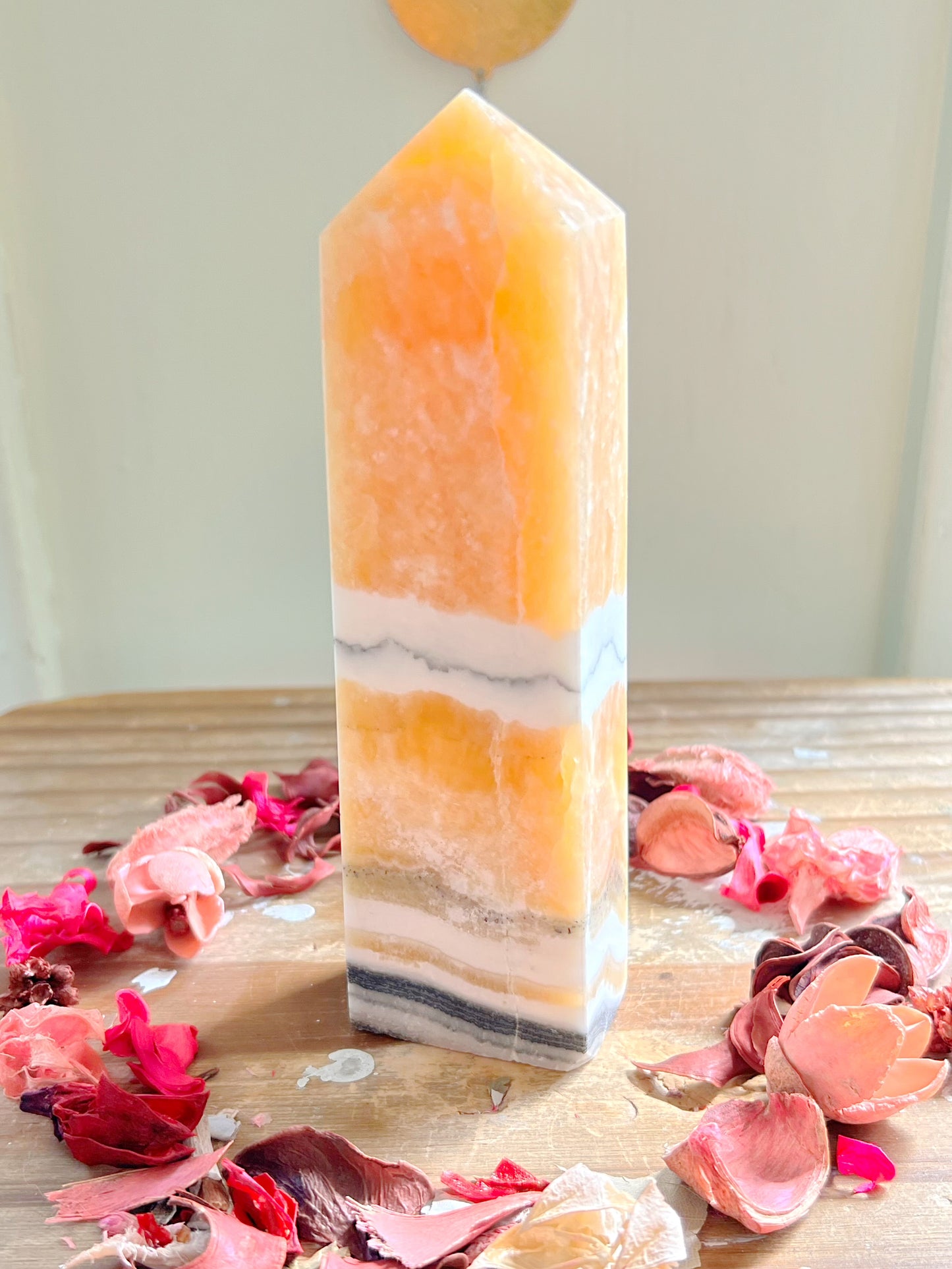 Large Orange Calcite Towers