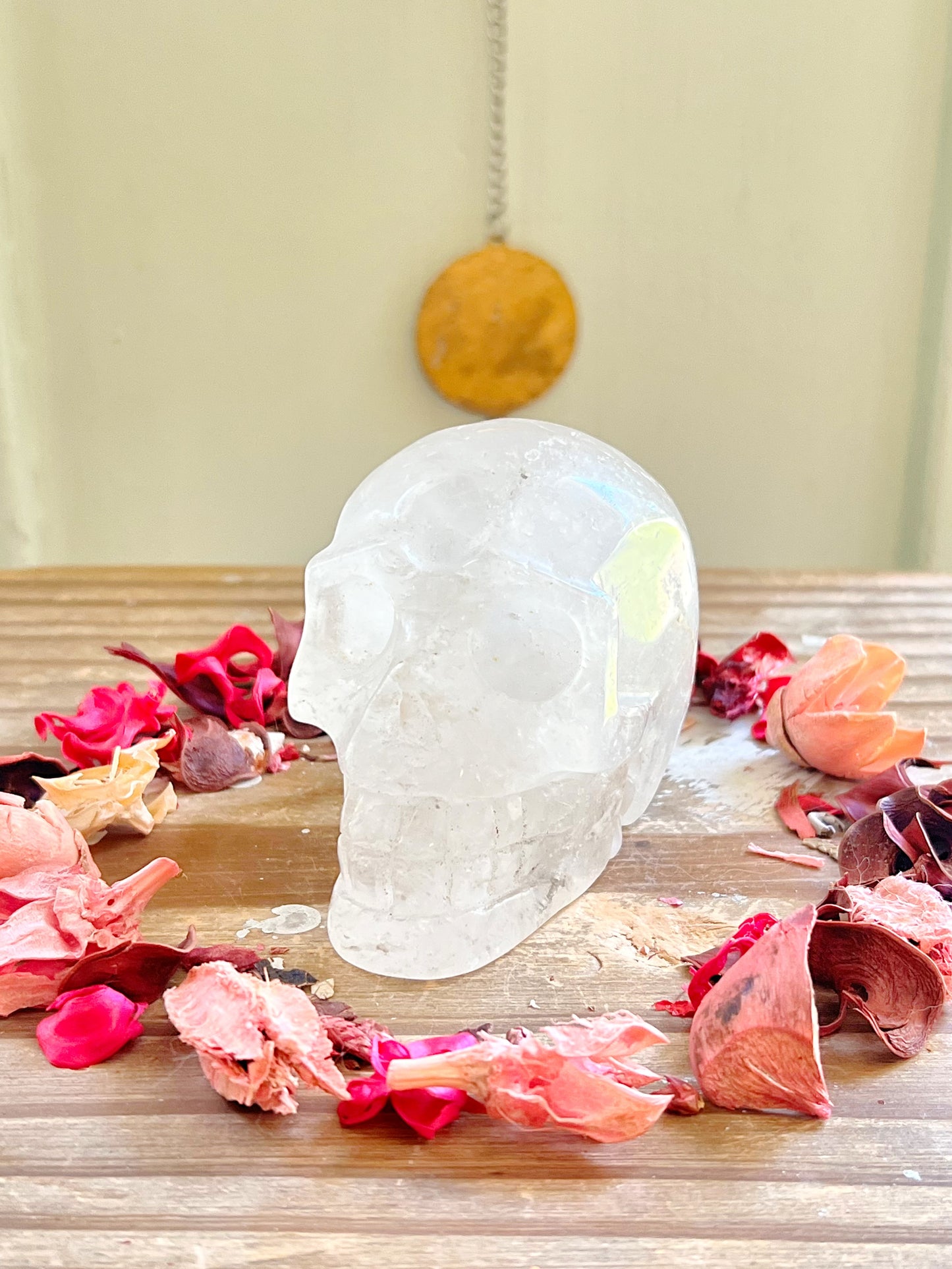 Clear Quartz Skull Carving