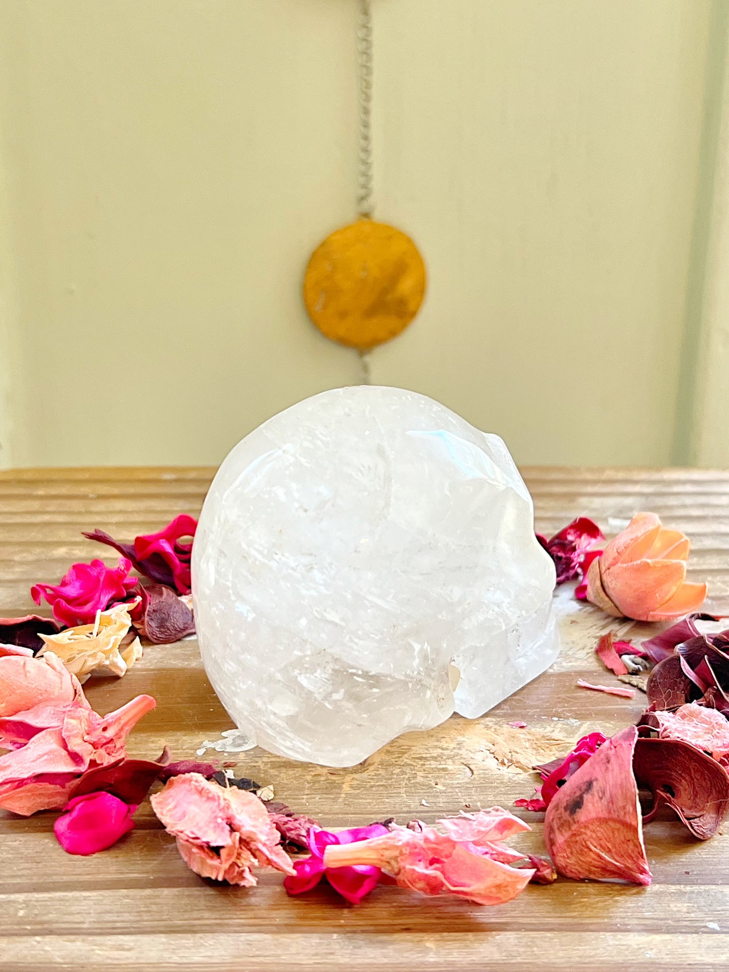 Clear Quartz Skull Carving