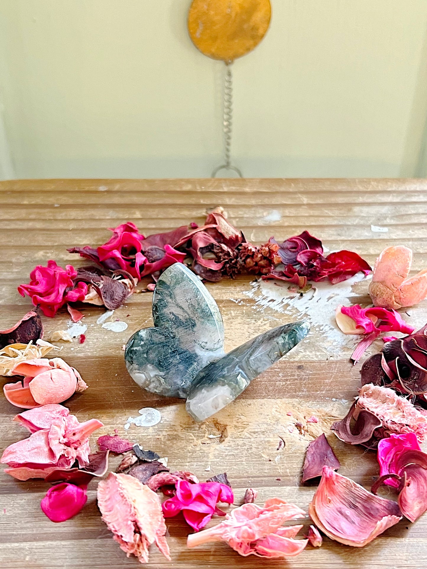 Moss Agate Butterflies