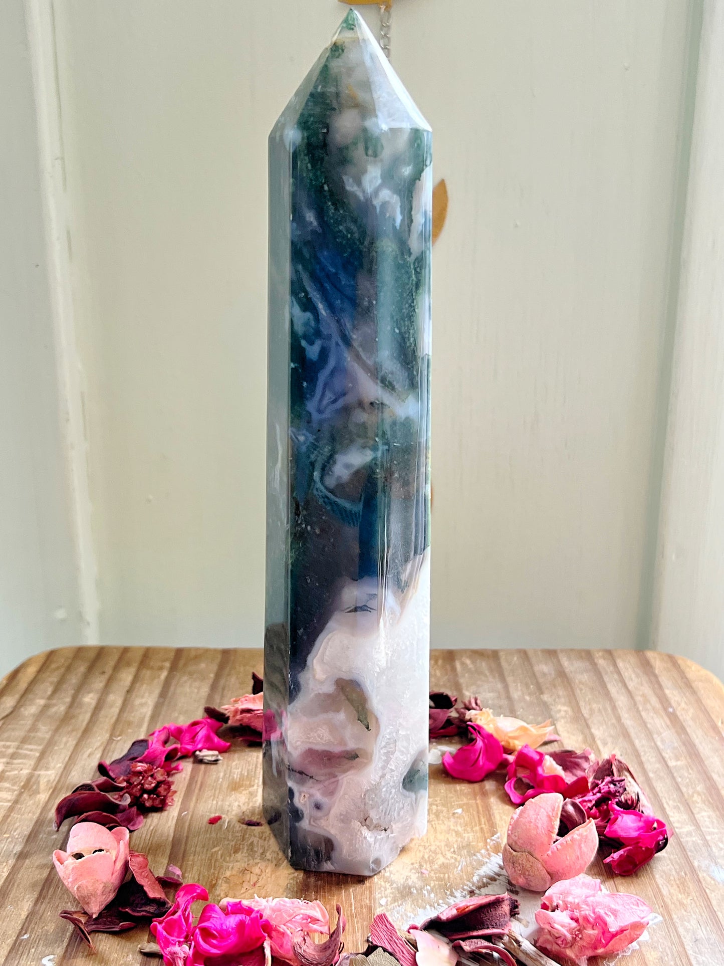 XL Moss Agate Towers