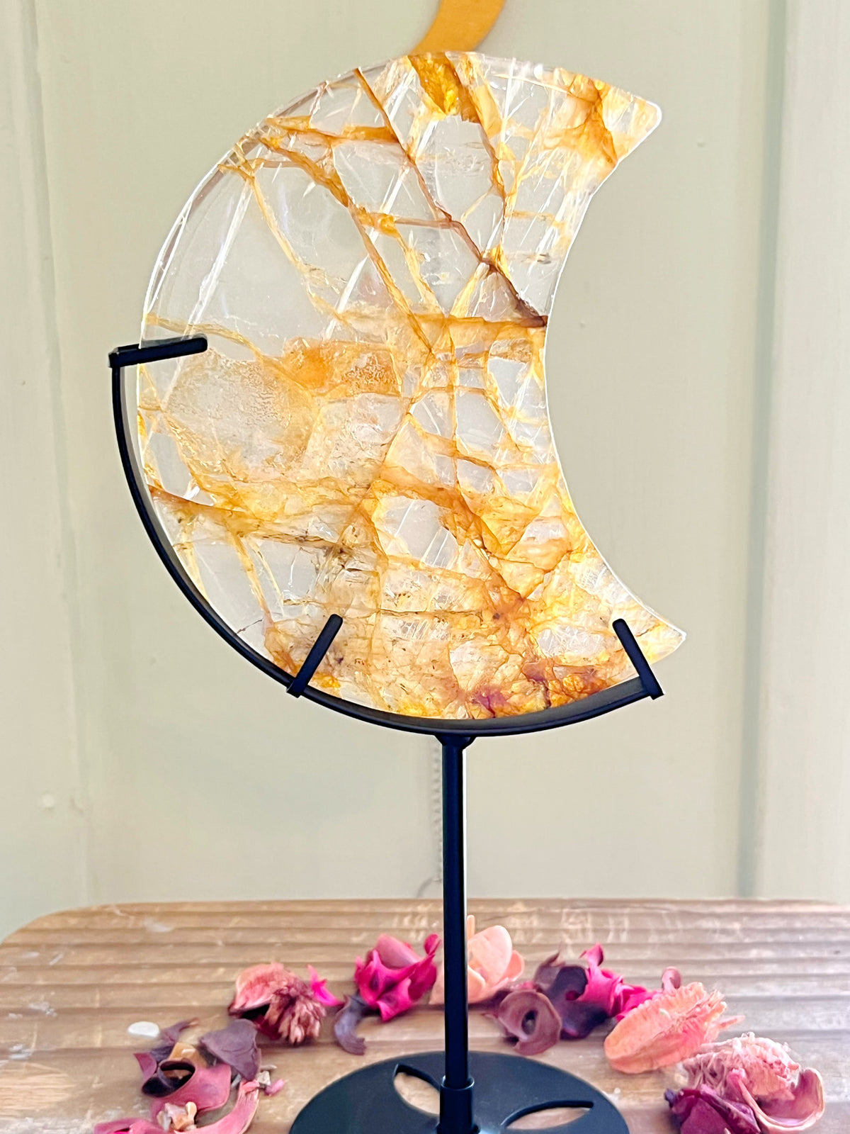 Golden Healer Moon on Stand