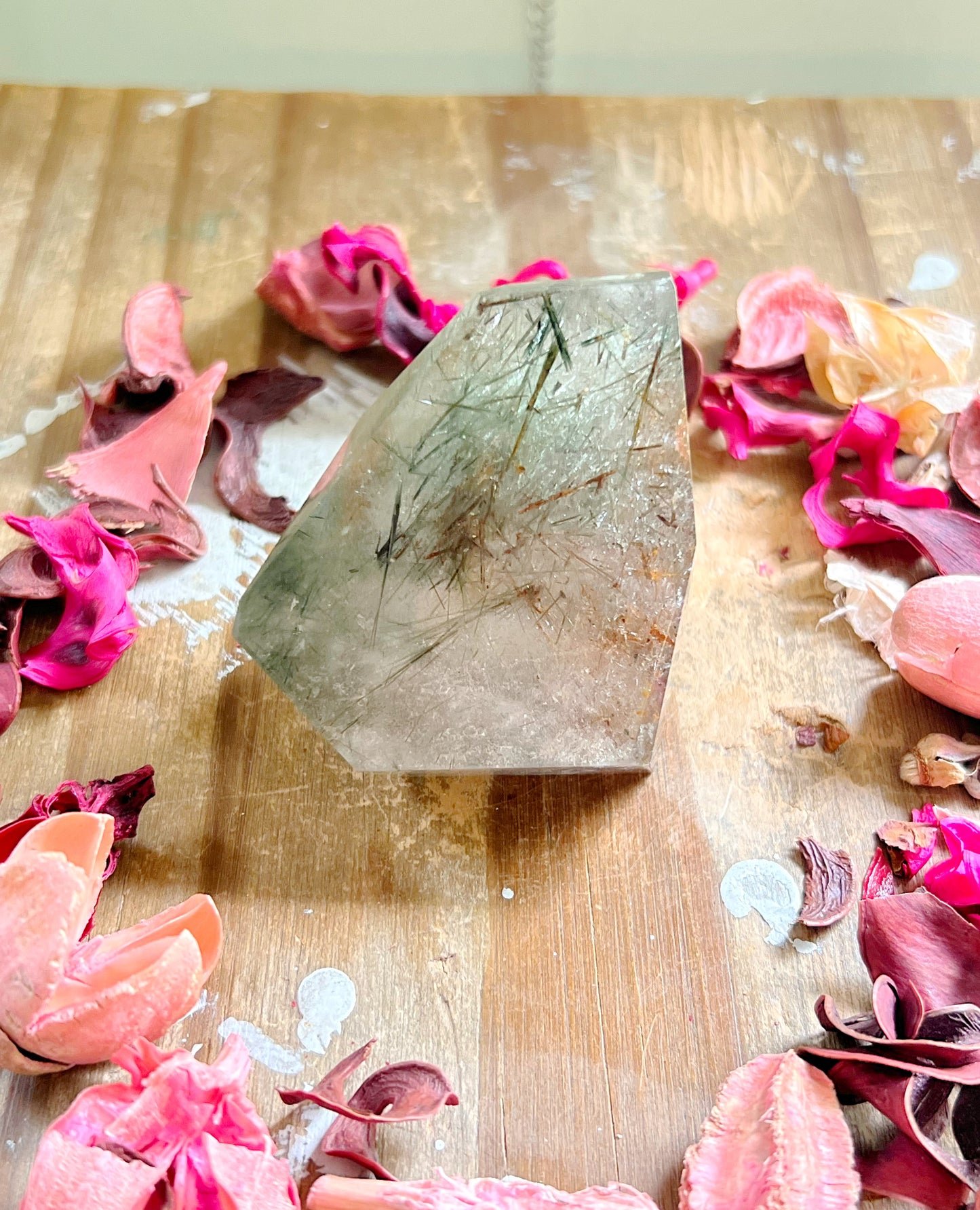 Garden Quartz X Copper Rutile X Green Rutile Freeform