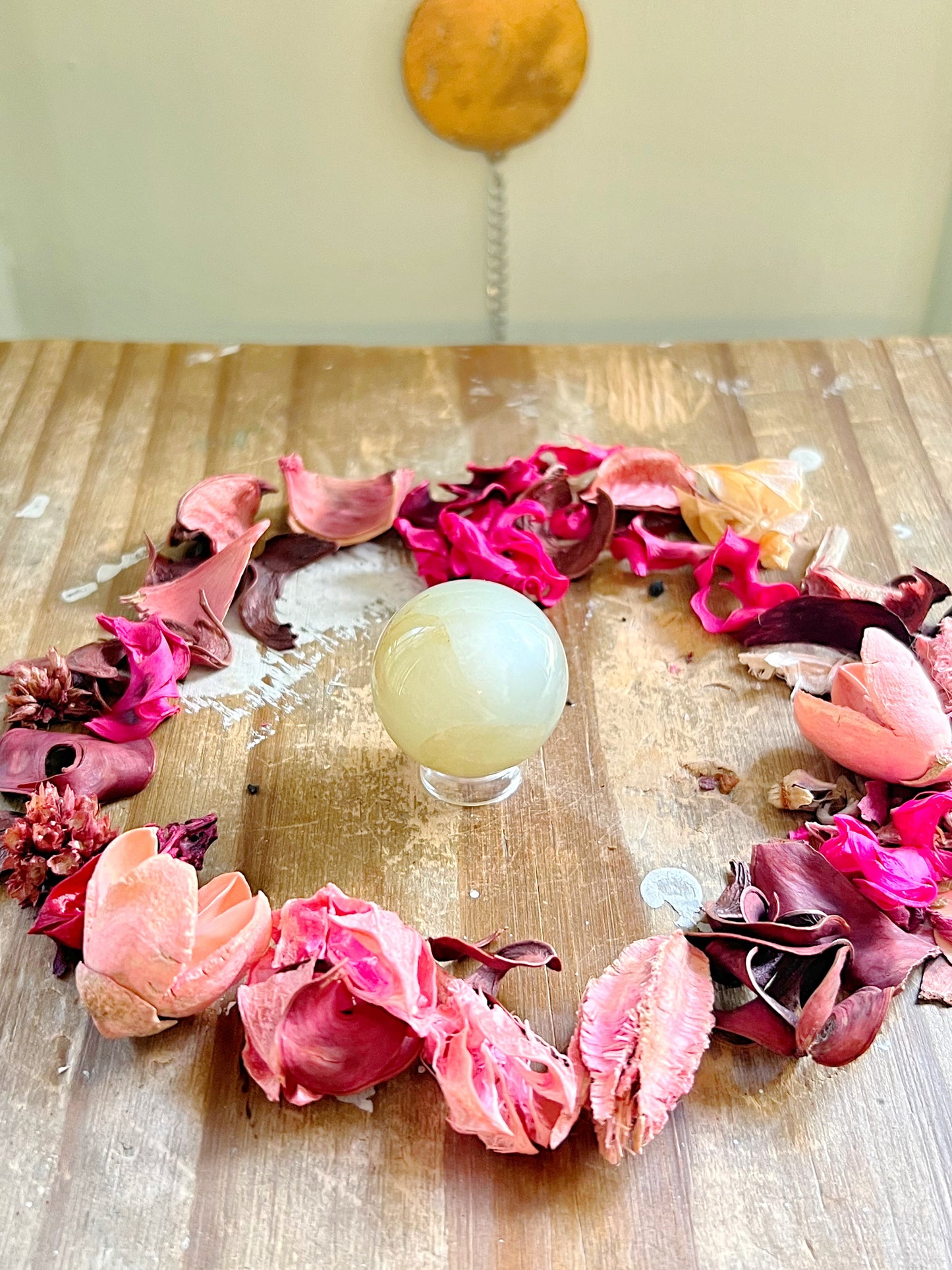 High-quality Green Moonstone Spheres