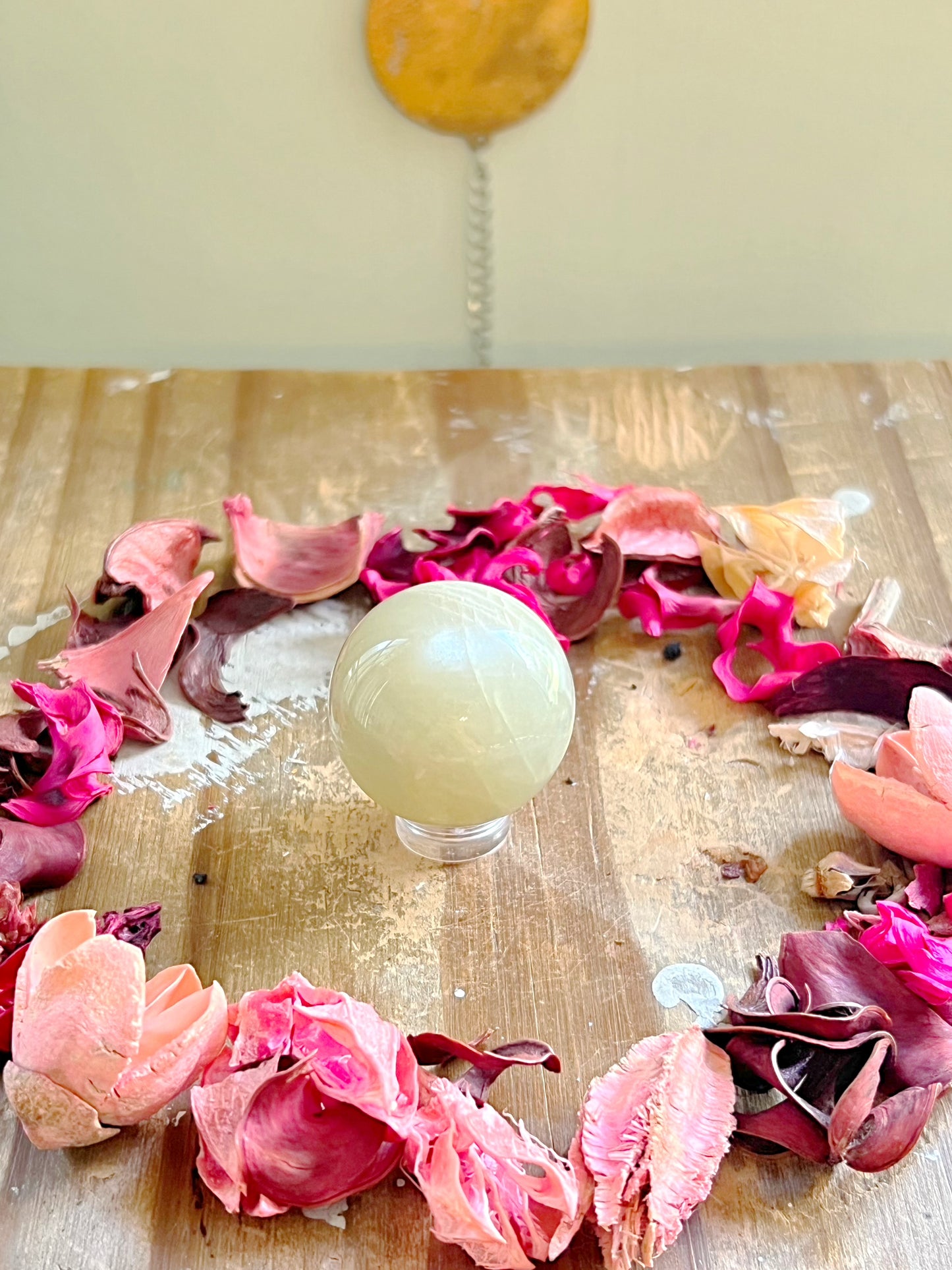 High-quality Green Moonstone Spheres