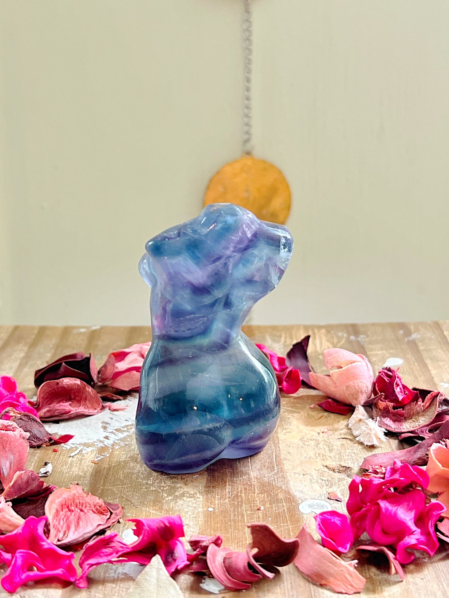 Fluorite Goddess Body Carving