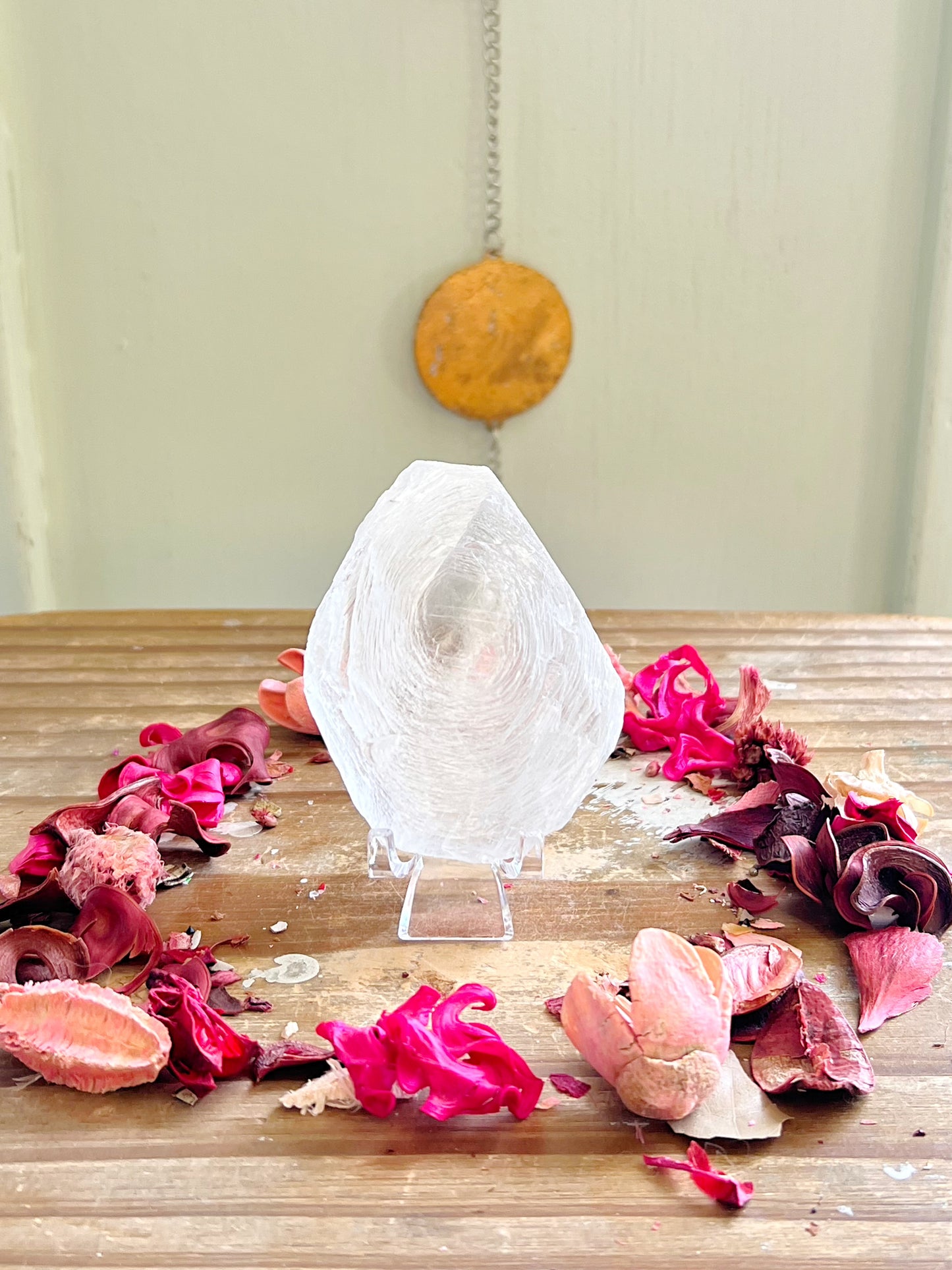 Pure Selenite on Stands