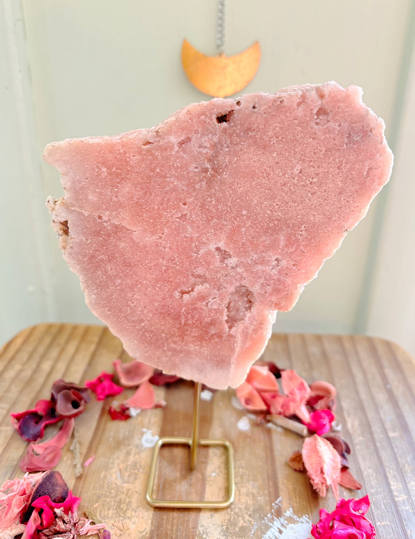 XL Pink Amethyst Slab on Stand