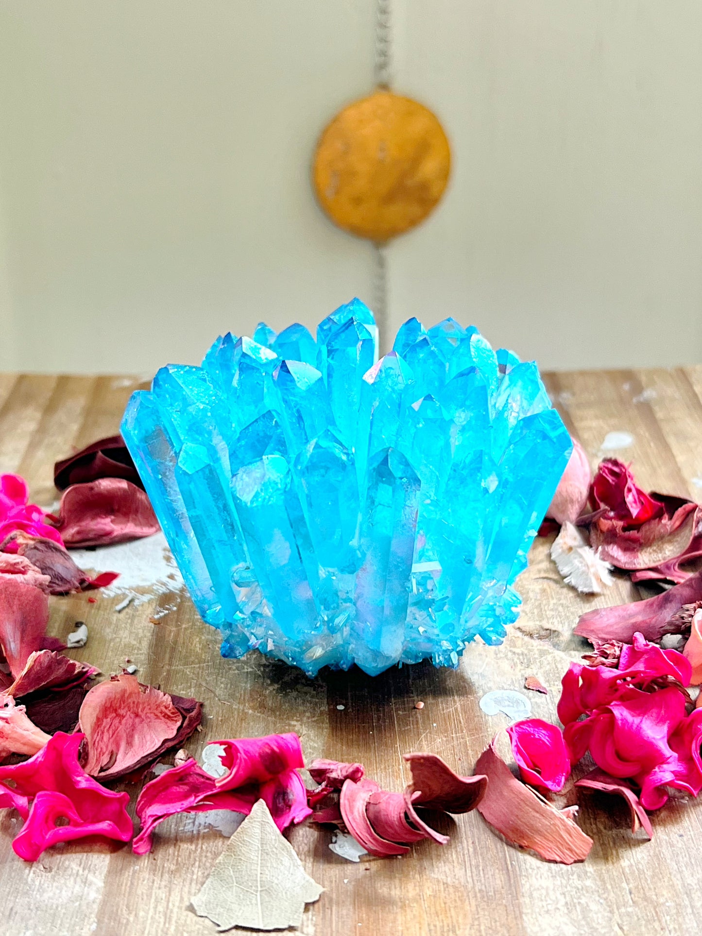 Blue Aura Quartz Cluster