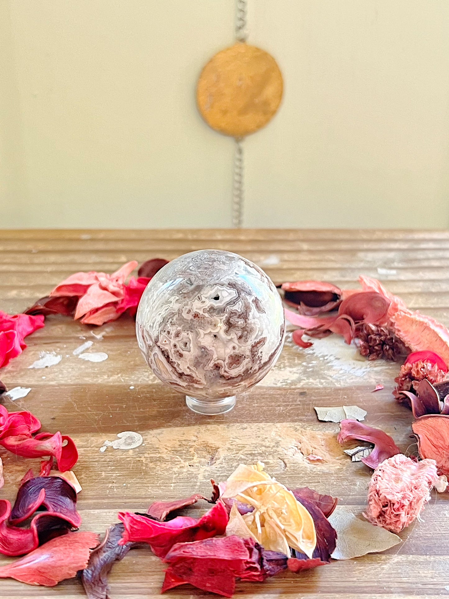 Druzy Mexican Lace Agate Sphere