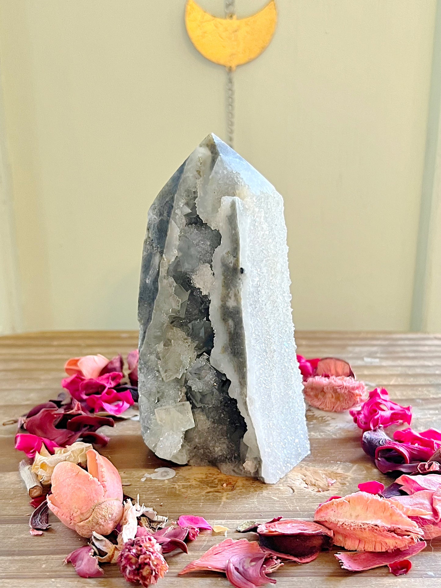 Green Cubic Fluorite Towers