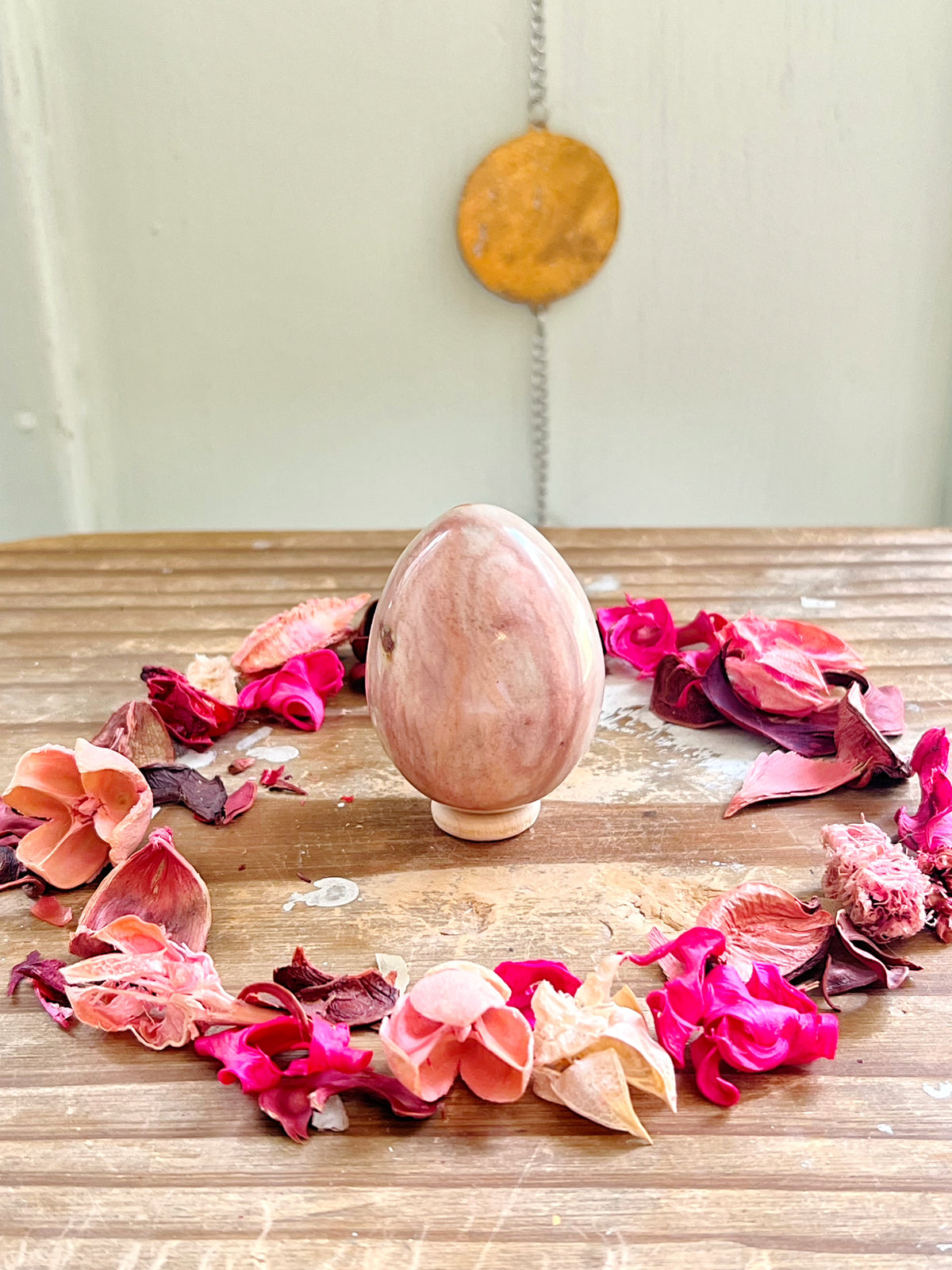 Pink Polychrome Jasper Egg