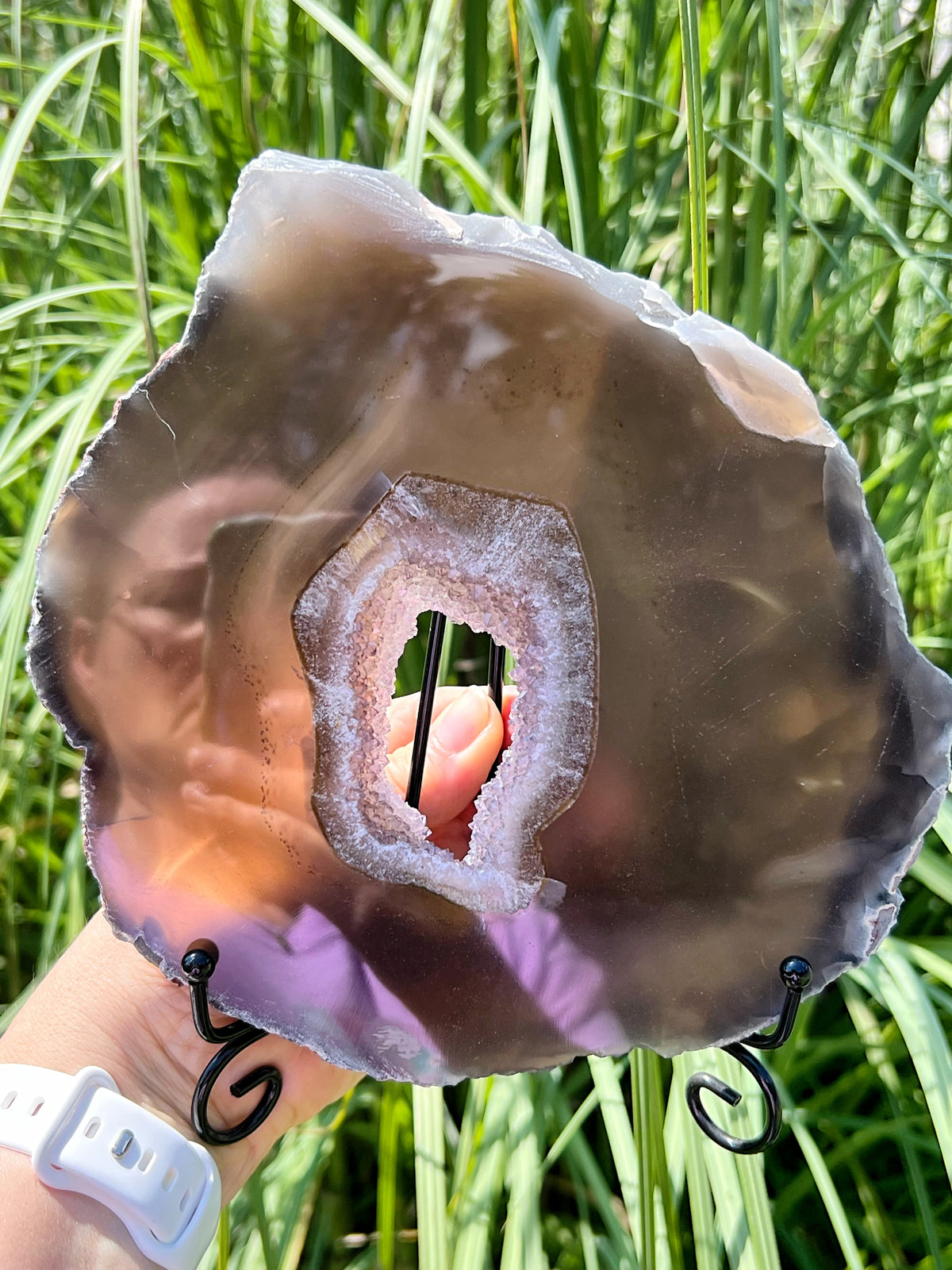 XL Agate x Amethyst x Quartz Slabs with Stands