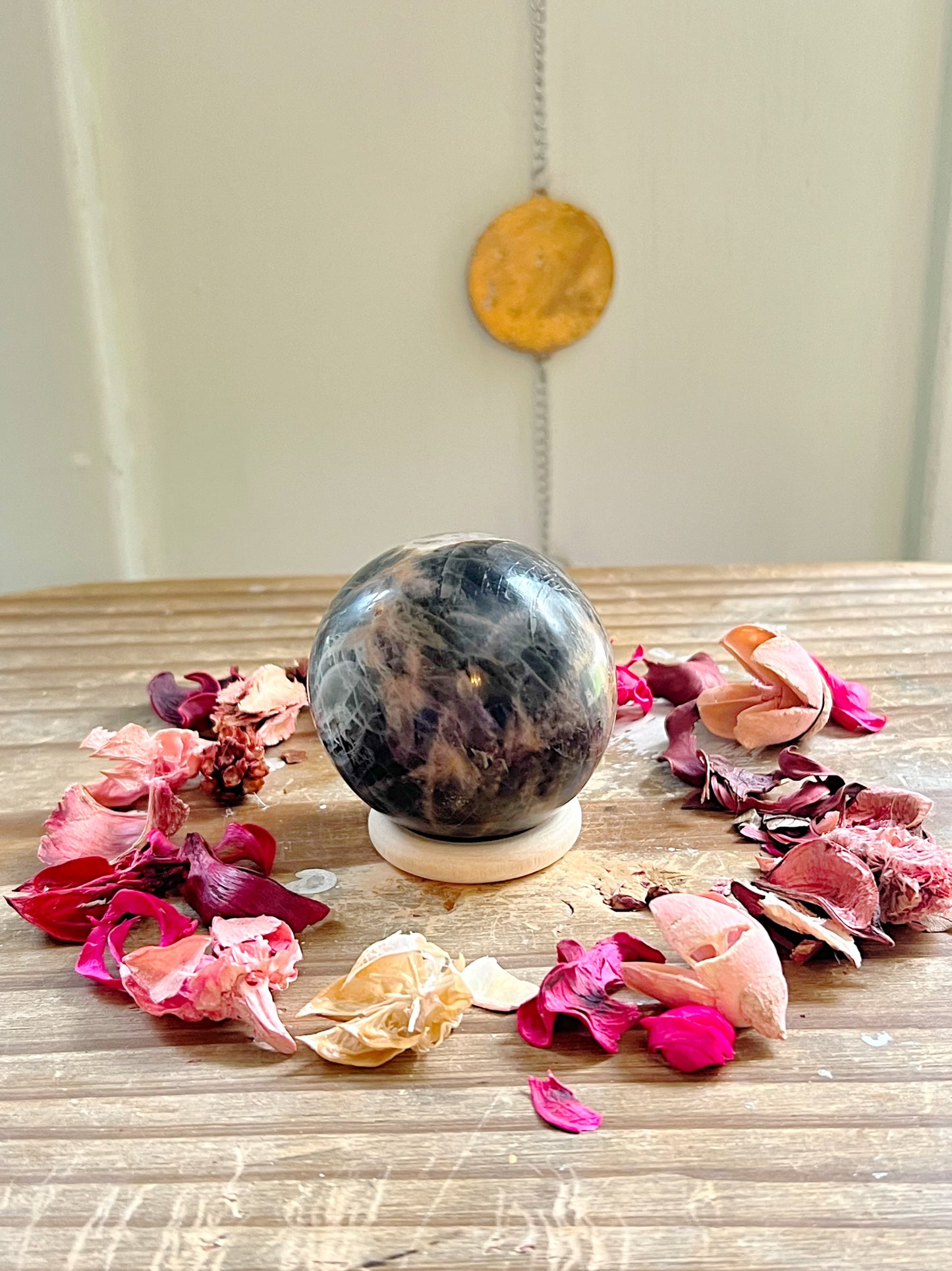 Black Moonstone Sphere