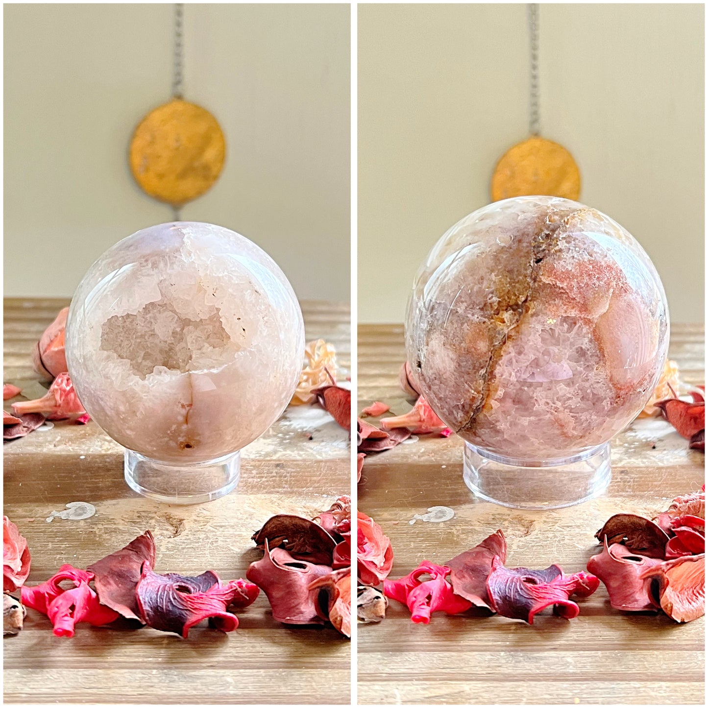 Flower Agate Spheres