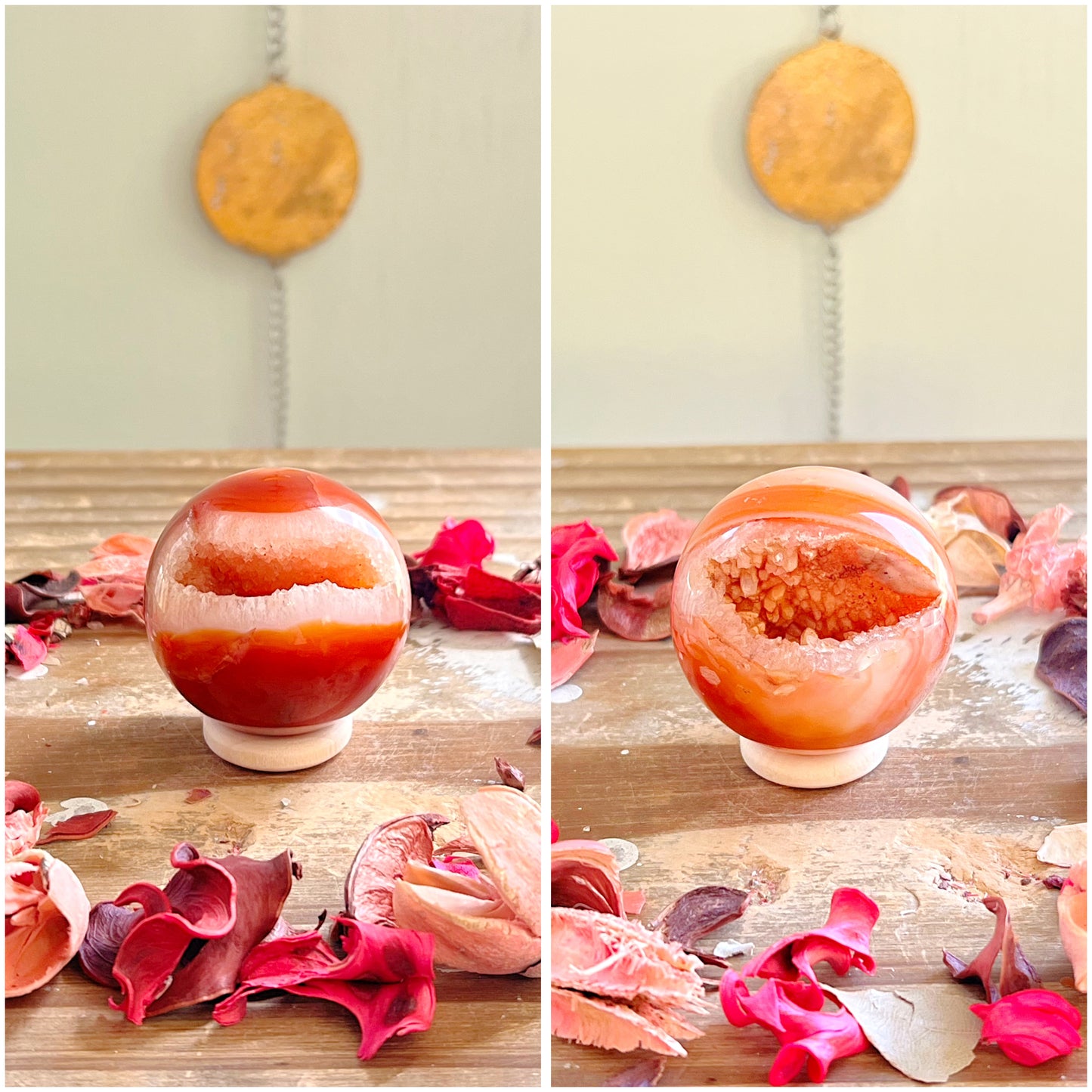 Druzy Carnelian Spheres