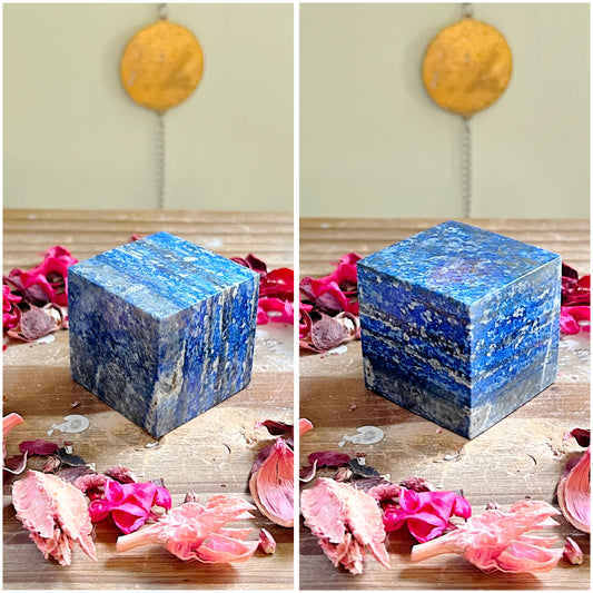 Rose and Quartz - Carvings - Lapis Lazuli Cubes