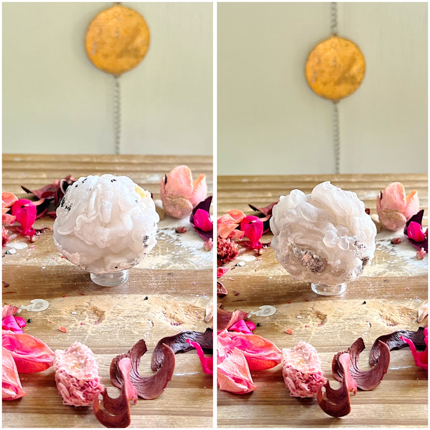 Raw Mexican Agate Spheres UV REACTIVE