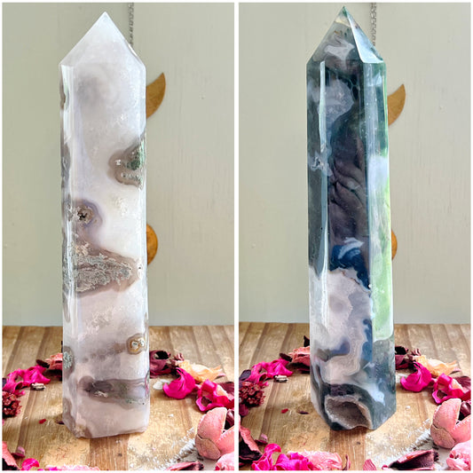 XL Moss Agate Towers