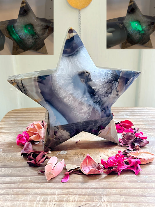 XL Volcano Agate Star UV REACTIVE