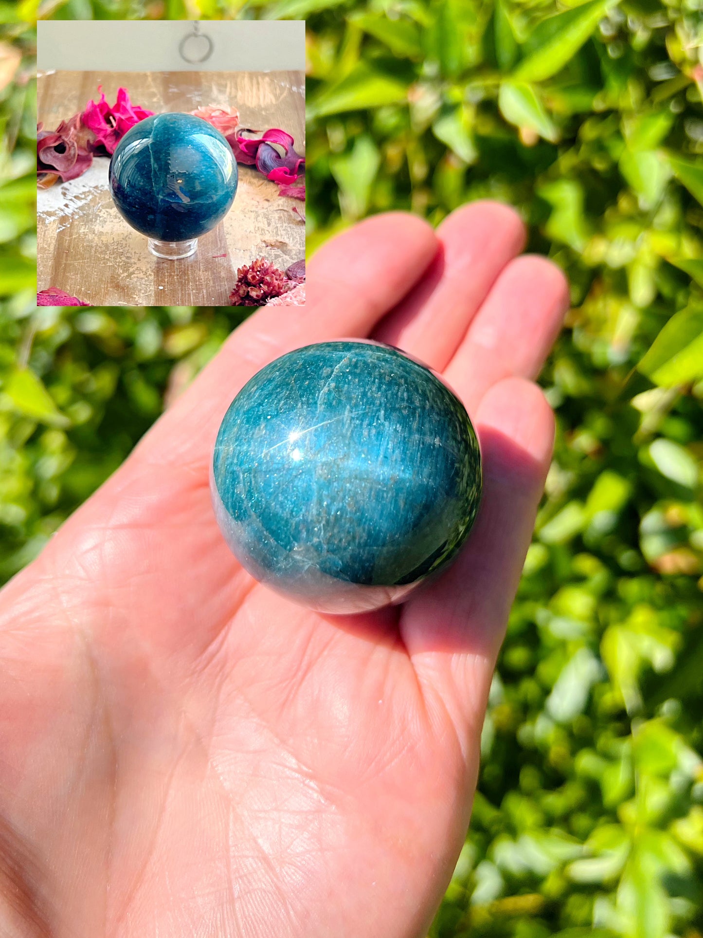High-quality Star Blue Apatite Sphere