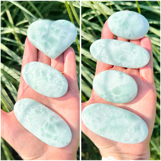 Larimar Palm Stones