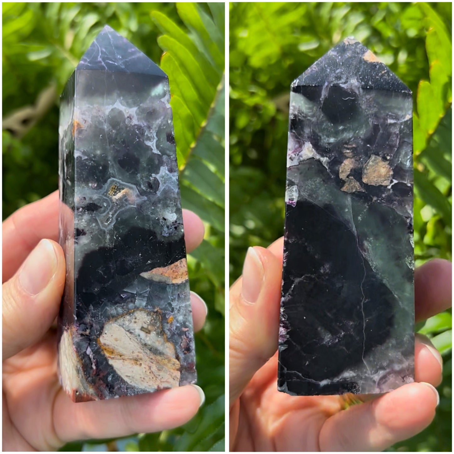 Fluorite X Agate Towers UV REACTIVE