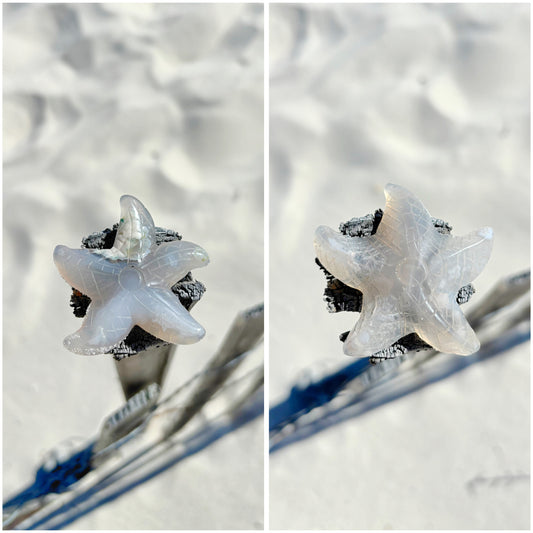 Flower Agate Starfish Carvings