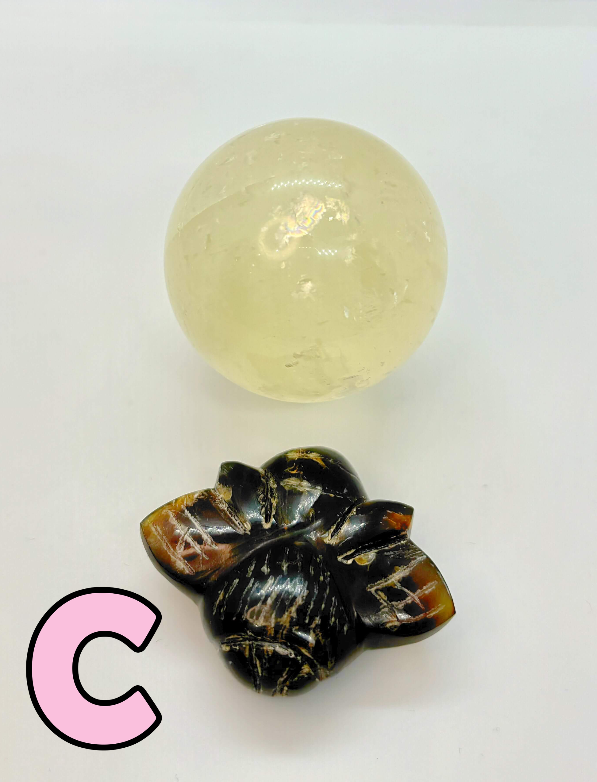 Rose and Quartz - Bundles - Amber and Honey Calcite Bee Bundle C