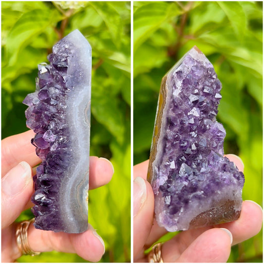 High-quality Druzy Amethyst x Jasper x Agate Towers