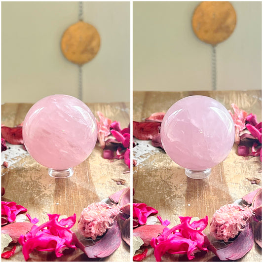 High-quality Star Rose Quartz Spheres