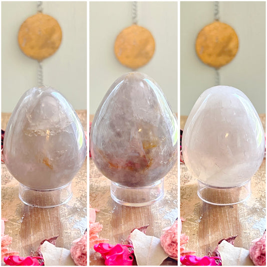 Blue Rose Quartz Eggs
