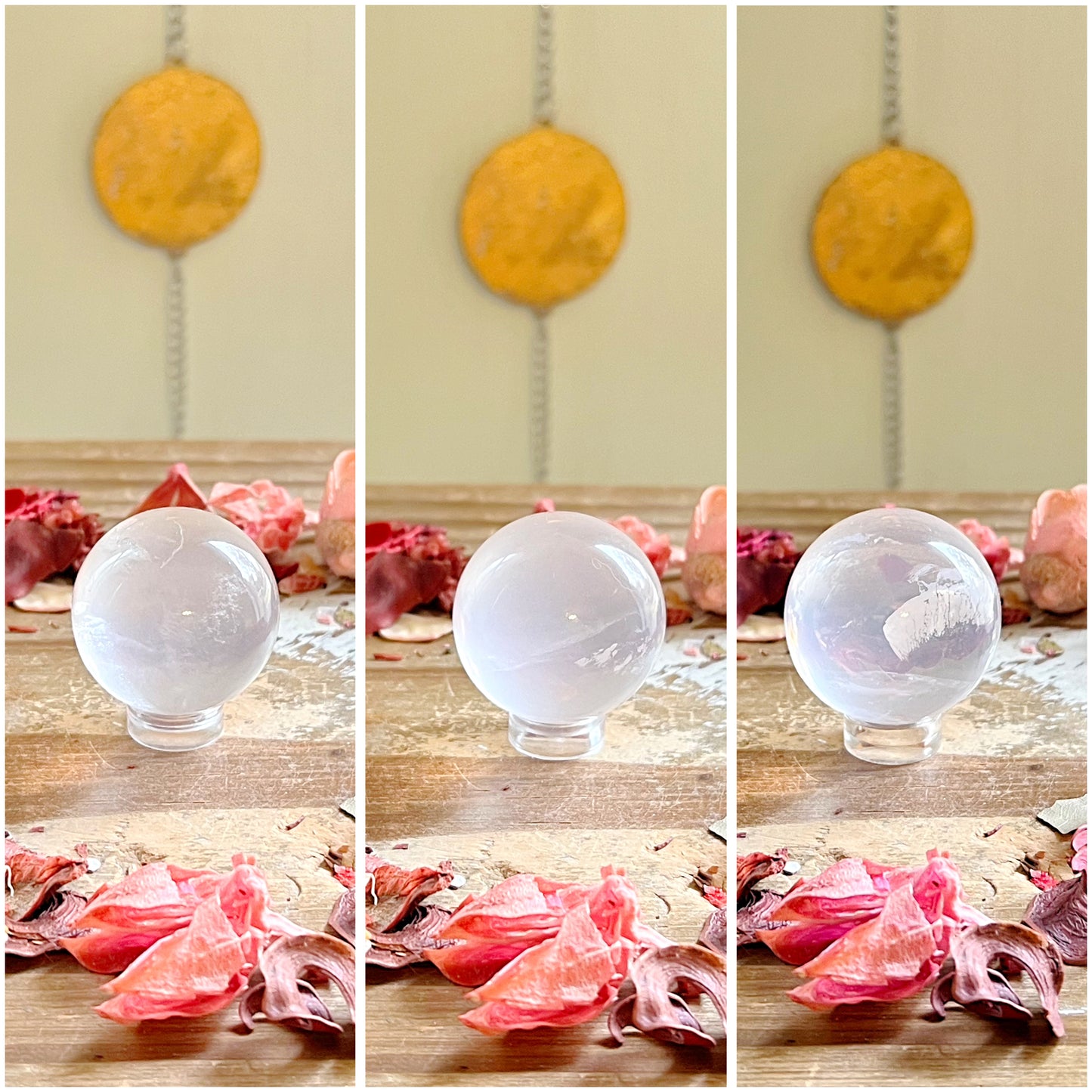 12 Ray Star Girasol Quartz Spheres