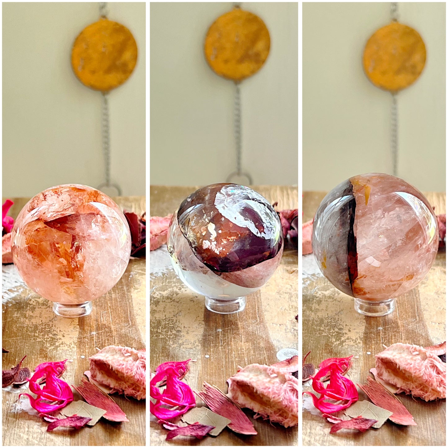 Fire Quartz Spheres