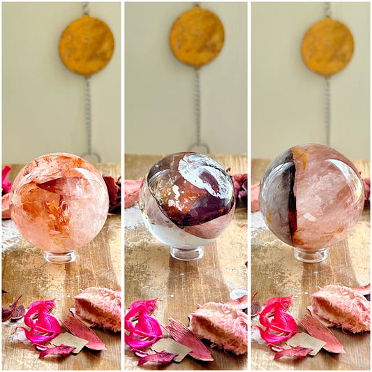 Fire Quartz Spheres