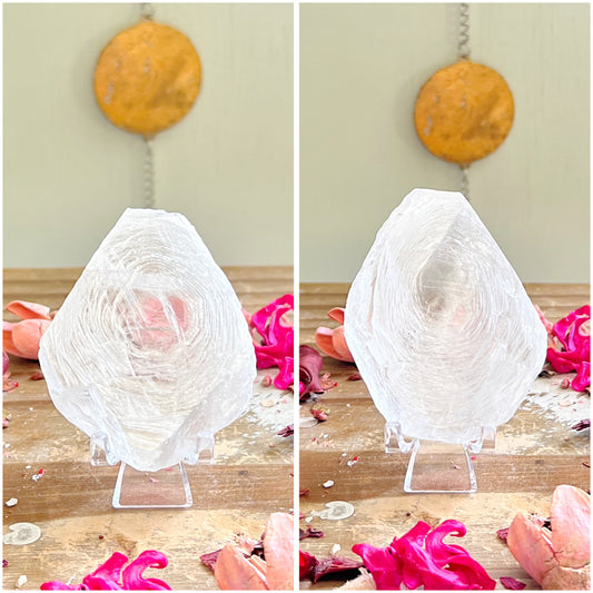 Pure Selenite on Stands