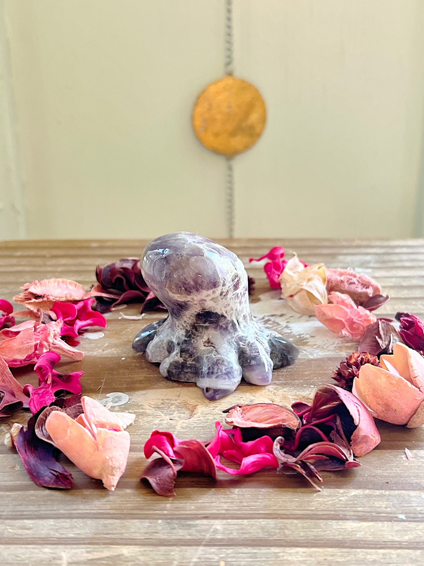 Dream Amethyst Octopus Carving