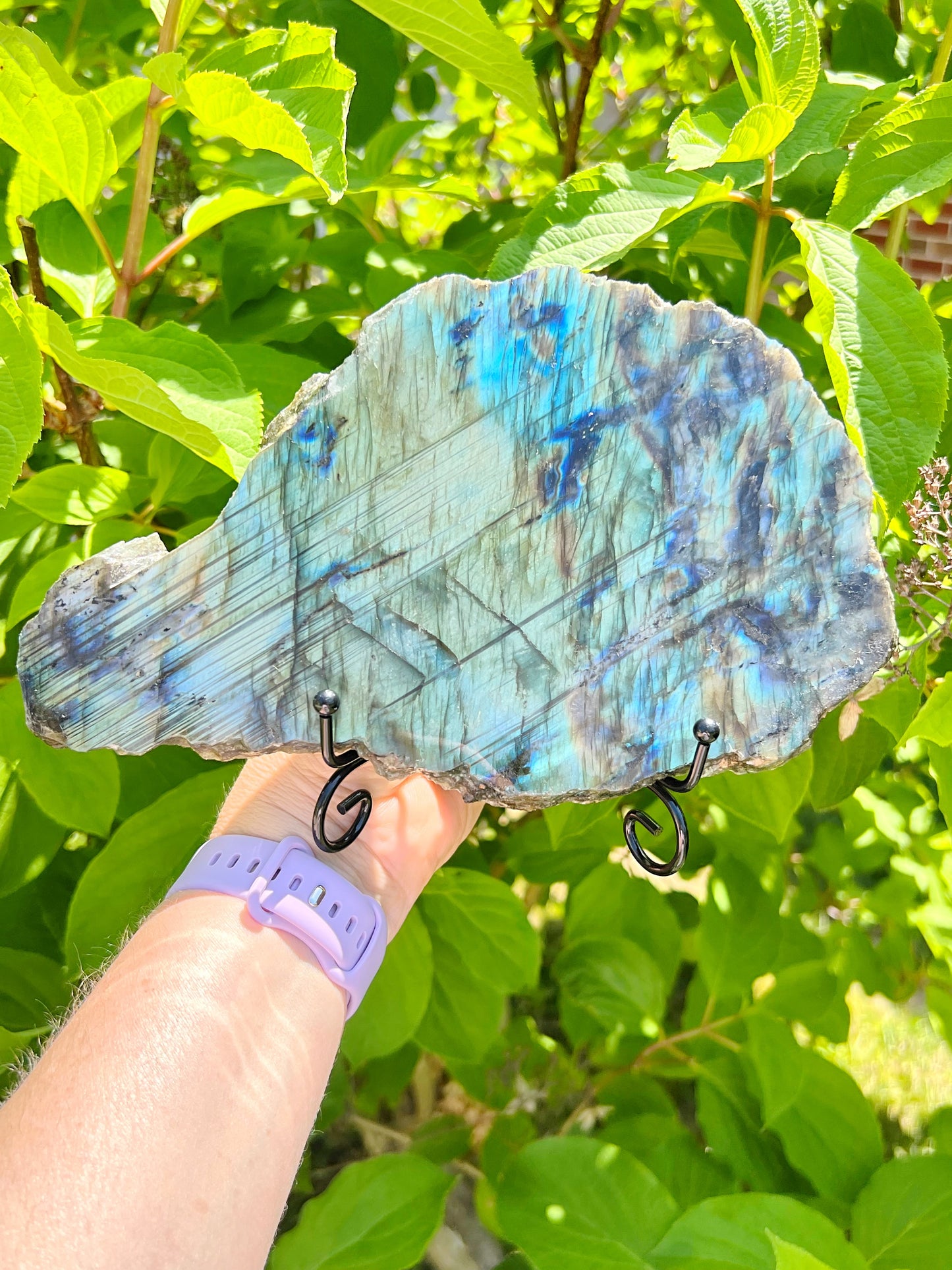 XL Labradorite Slab with Stand