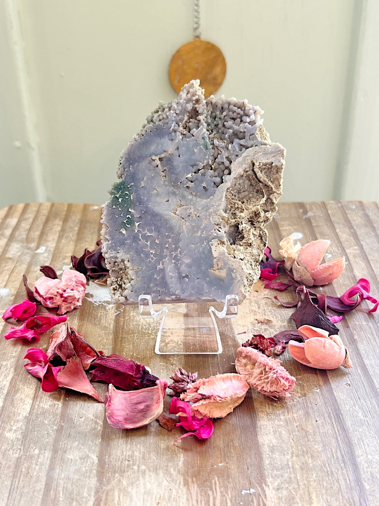 Grape Agate Slabs with Stands