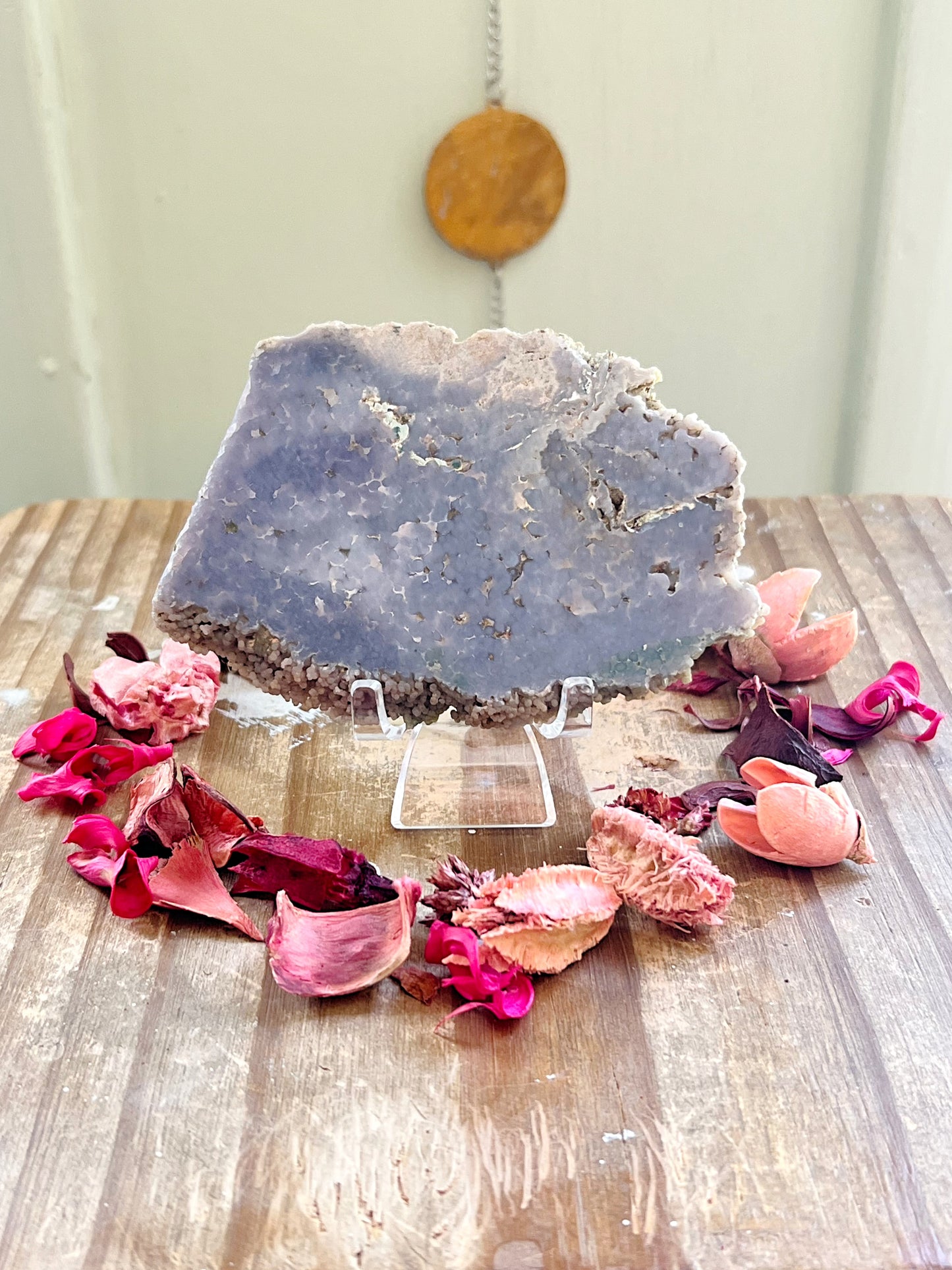 Grape Agate Slabs with Stands