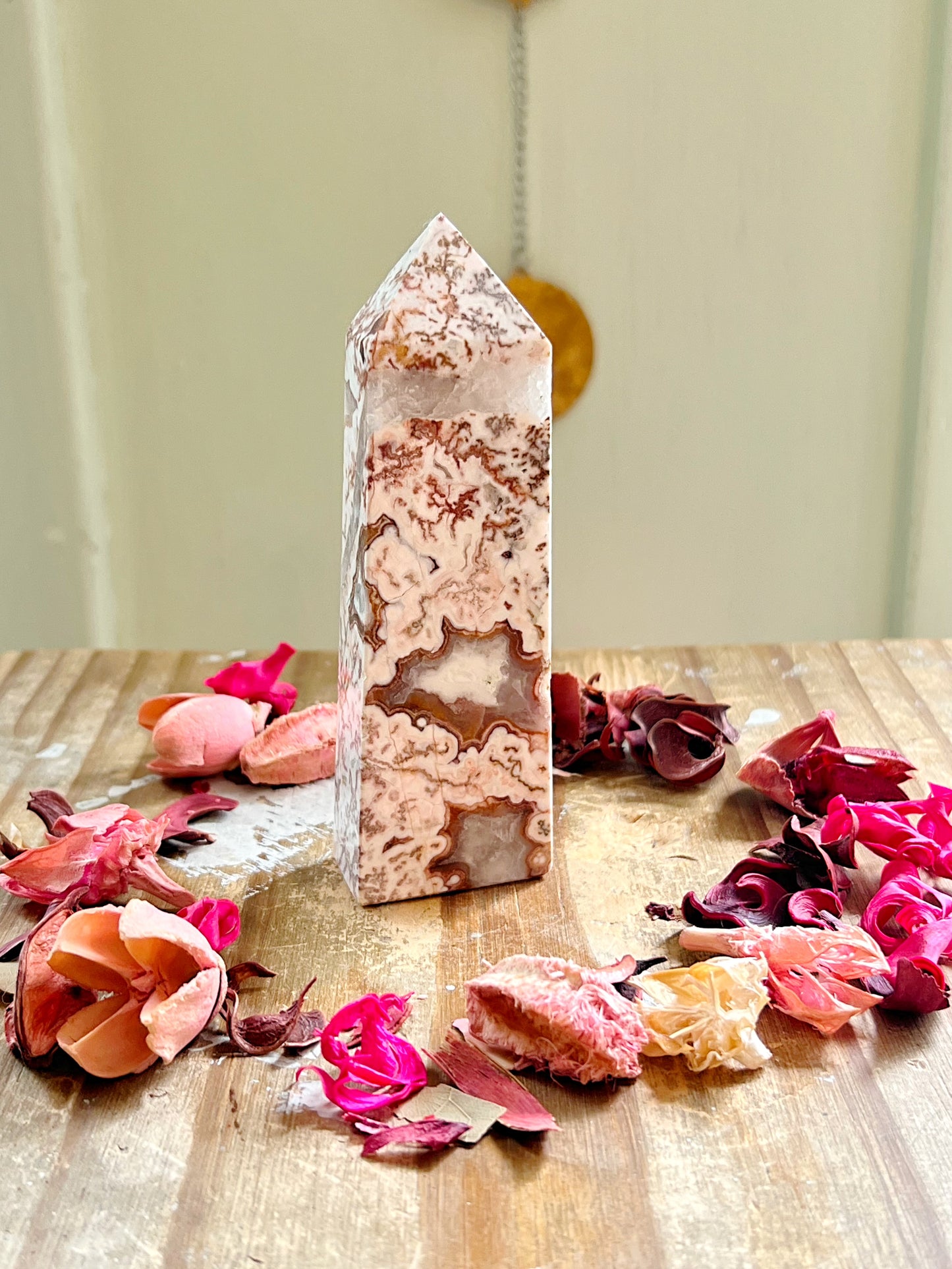 Mexican Lace Agate x Calcite UV REACTIVE Towers